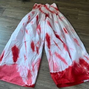 Martha Rey tie dye beachy loose cotton pants size medium